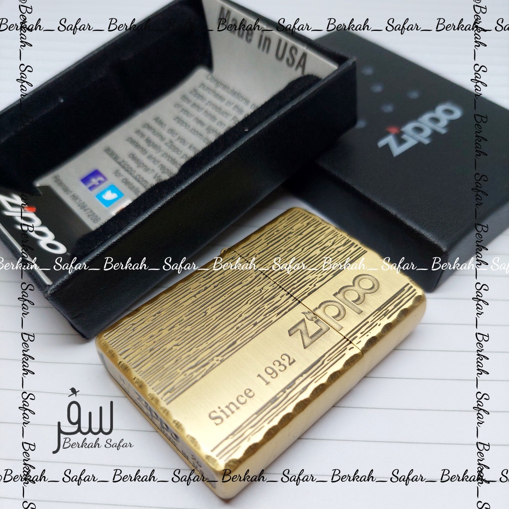 Korek Zippo Gold Old Wood Since 1932 Lighter High Premium Quality Made In Usa &quot;Limited Edition&quot; - Free Box