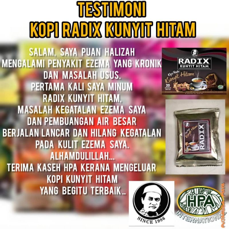 

KOPI RADIX KUNYIT HITAM ECERAN 1 SACHET