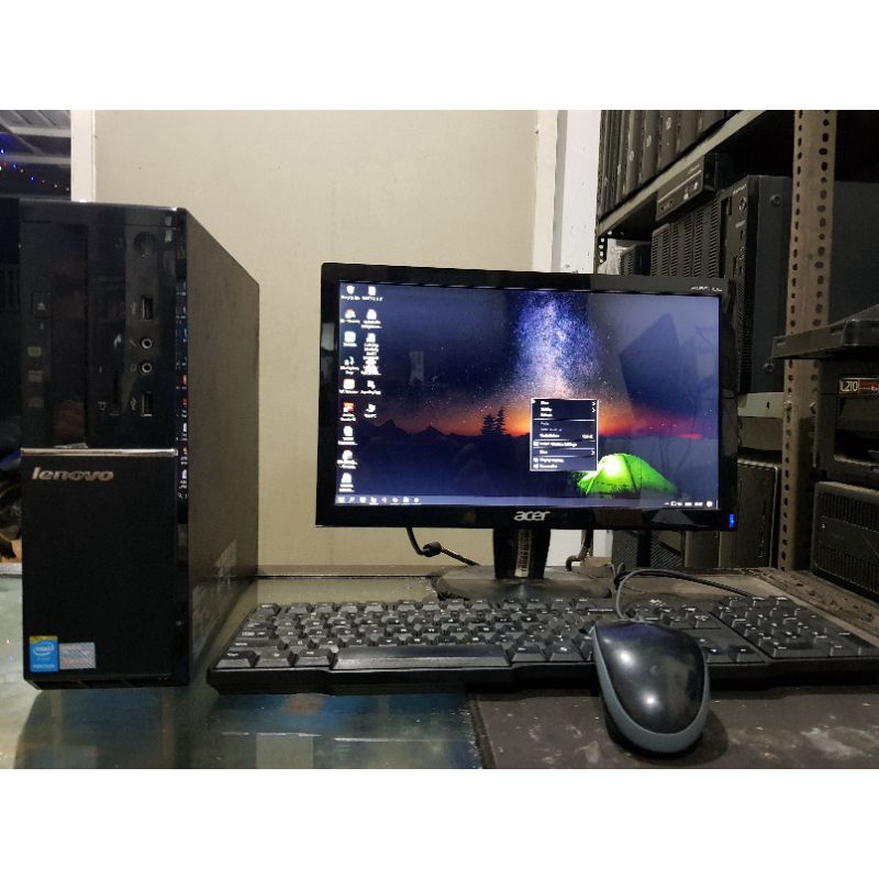 PC BUILTUP LENGKAP CORE i7 2600 RAM 8GB SSD 120GB HDD 500GB MONITOR 16&quot; KEY &amp; MOUSE