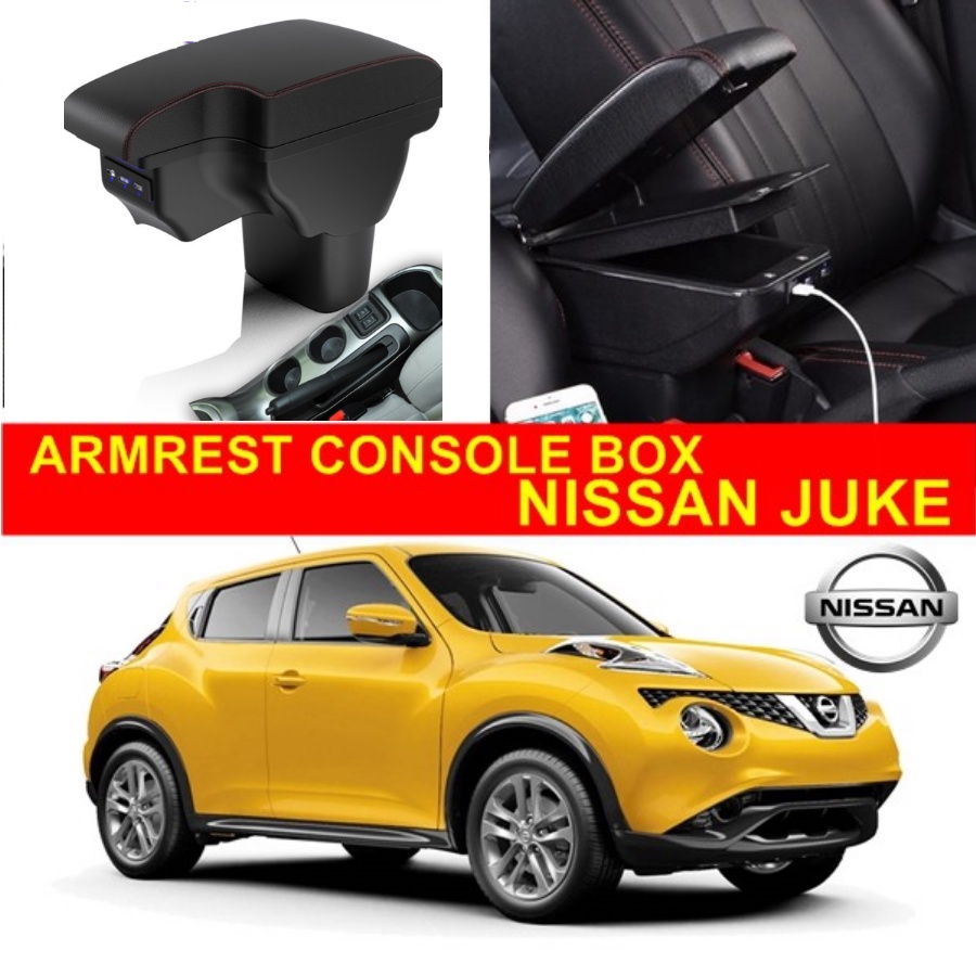 Armrest Console Box Kotak Alas Lengan NISSAN JUKE dual stack 7 Port USB Charger