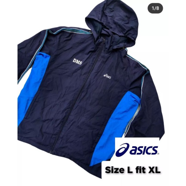 Jaket Outdoor Asics Original Blue Navy