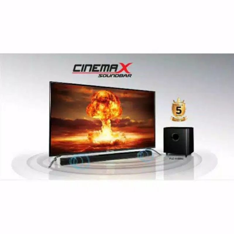 POLYTRON PLD 50 B 870 + CINEMAX SOUNDBAR / TV TELEVISI LED 50 IN INCH USB
