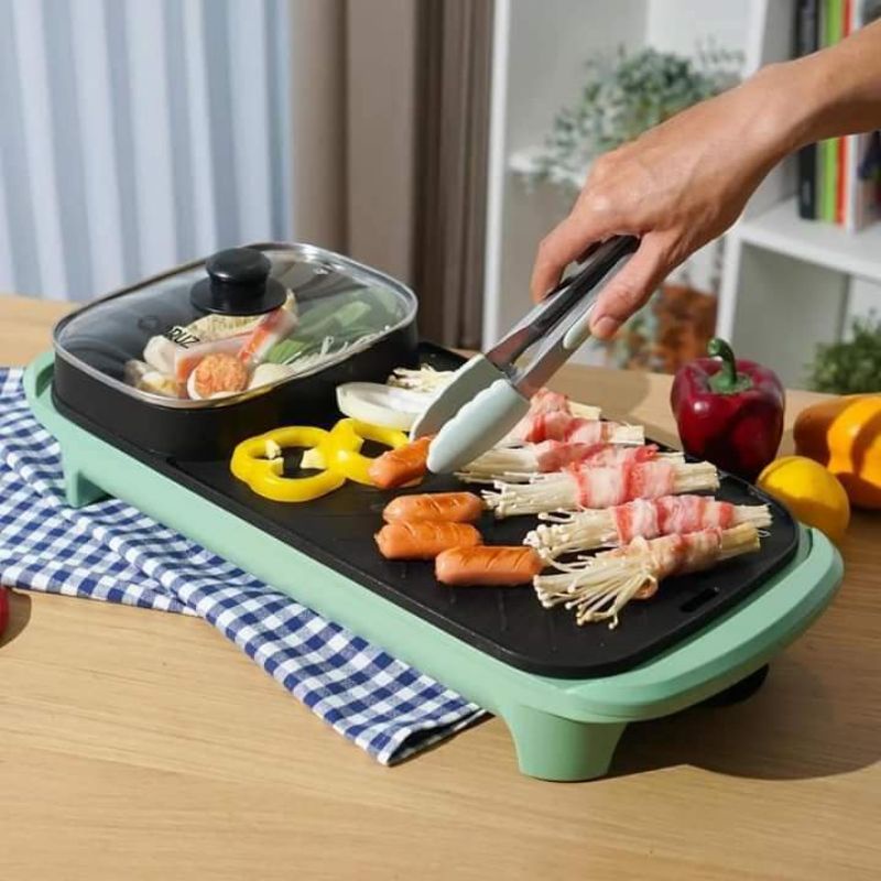 Cypruz BBQ Electric Hot Pot Alat Panggangan Barbequ & Hotpot Elektrik Warna Alat Panggang Listrik