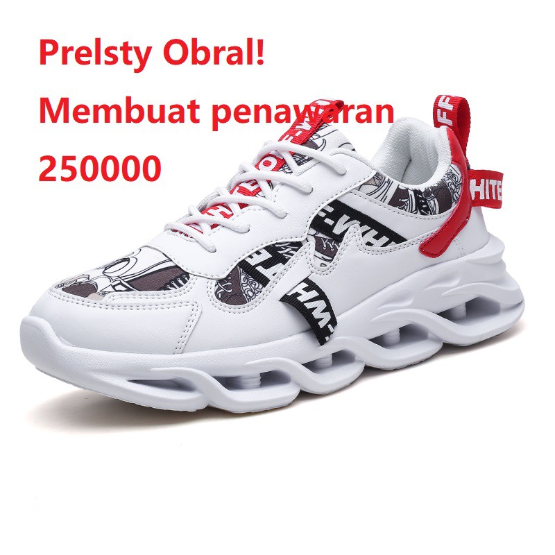 Merek Baru Pria  Sepatu Sneaker Berjalan Kasual Keren Pola 