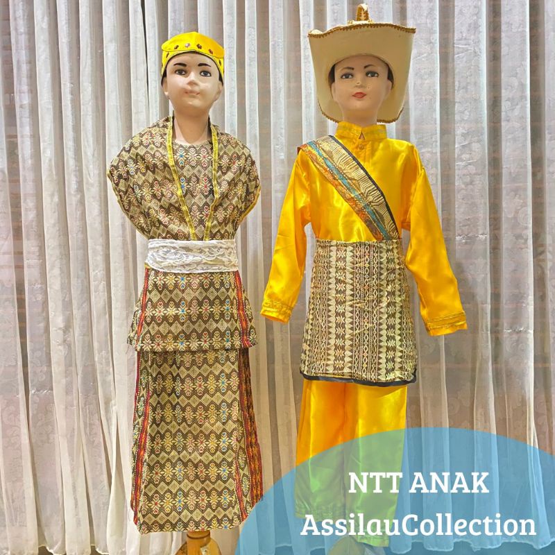 baju adat tradisional NTT ukuran anak-anak//pakaian adat nusantara NTT setelan laki /perempuan