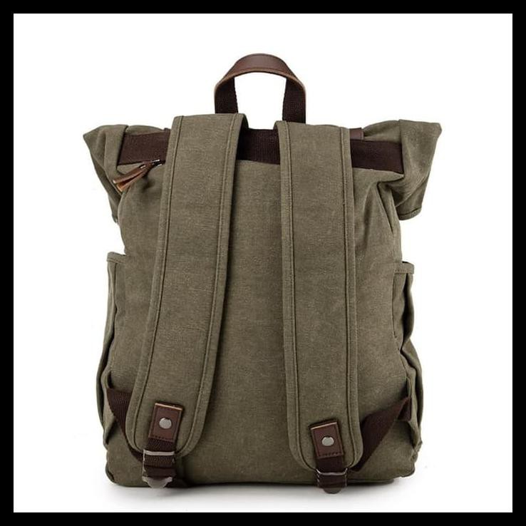 Urban State - Canvas PU Rucksack Backpack - Green