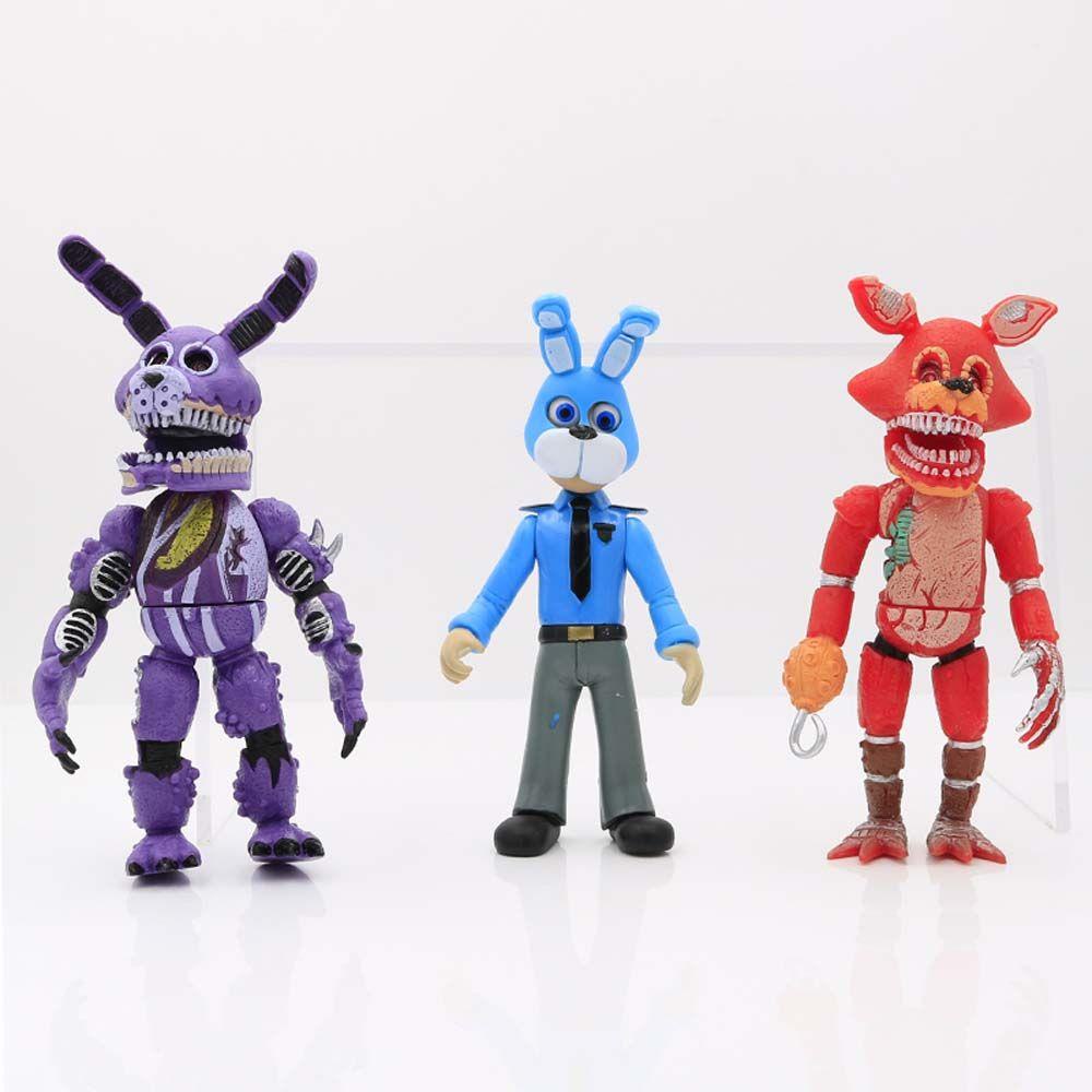 LANFY Lima Malam Di Mainan Freddy Hadiah Topeng Gaya Figure Mainan Chica Anime Peripheral Bonnie Freddy Bear Model Koleksi