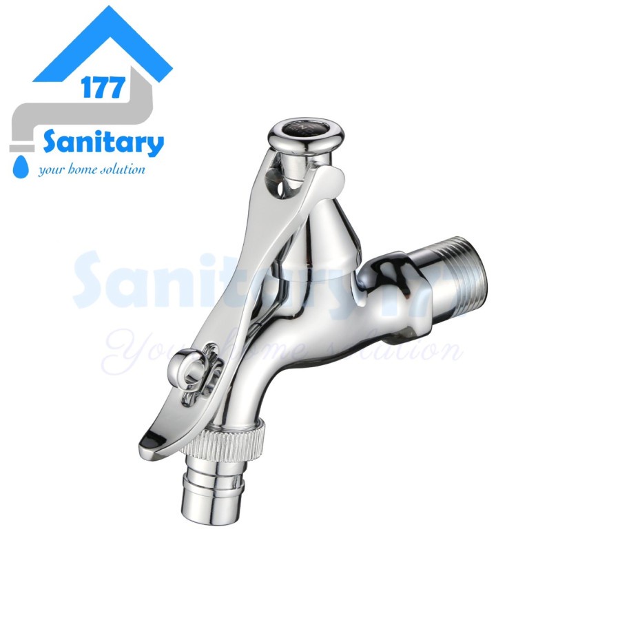 Kran Taman Kunci Onda F370 Kuningan Brass Faucet -Keran air Tembok Bak air bisa sambung Selang Mesin Cuci