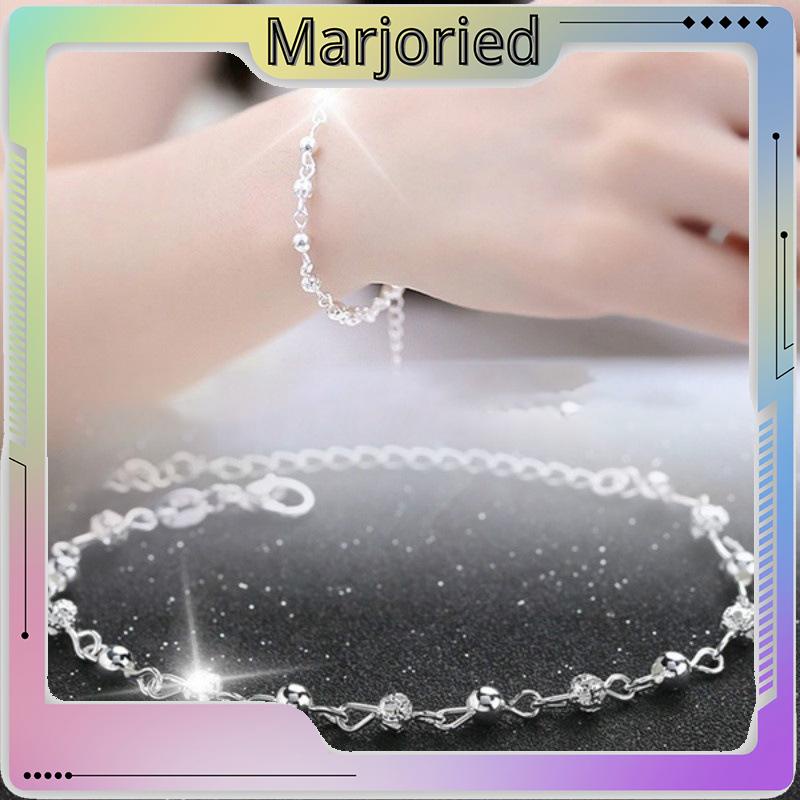 Gelang Kaki Sterling Silver 925 Gaya Korea Untuk Wanita Aksesoris Fashion-MJD