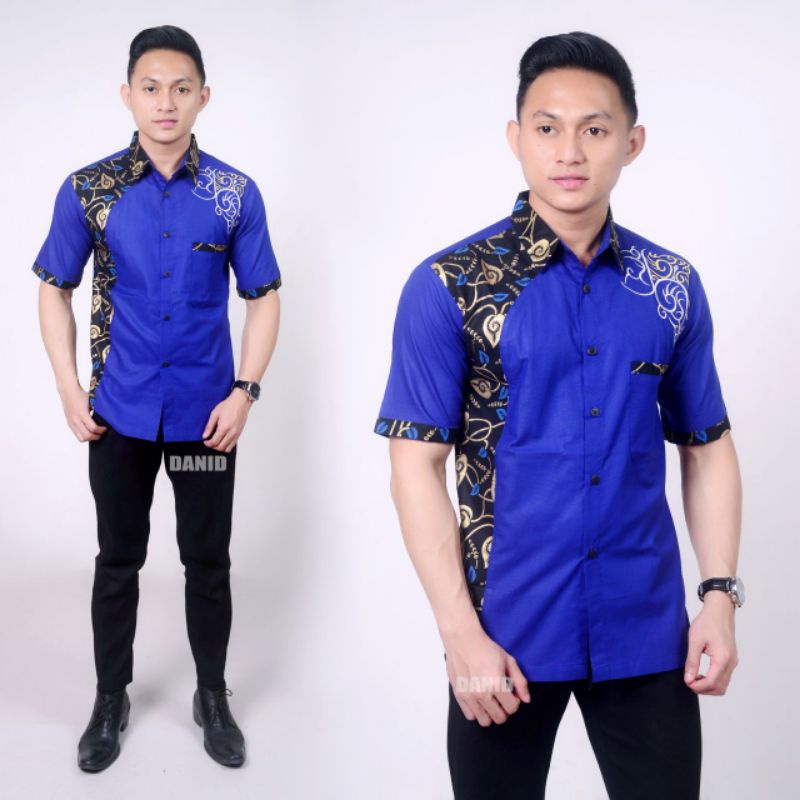 Kemeja Batik Kombinasi Pria Termurah &amp; Terlaris Sise M, L, XL