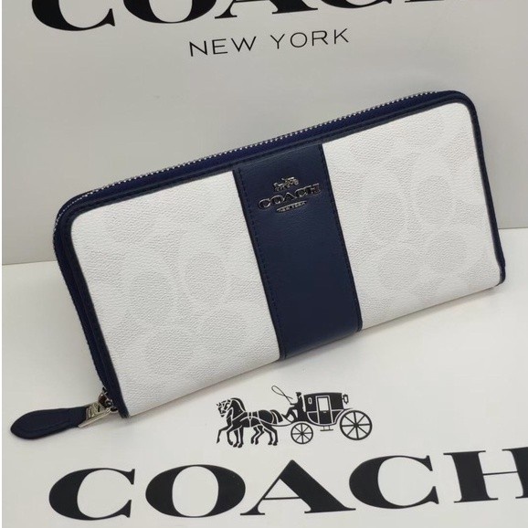 Coach Carriage Color Signature Round Zipper Wallet Outlet Ladies