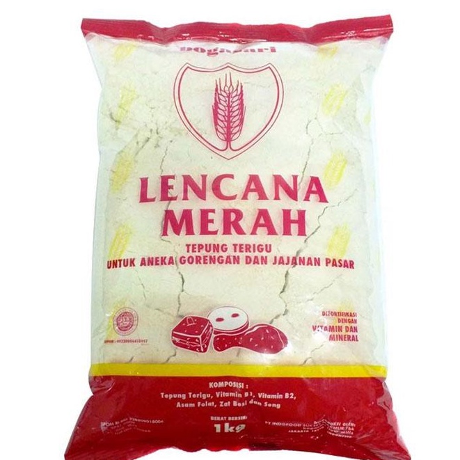 

Tepung Terigu Merk Lencana Merah Kemasan 1 kg