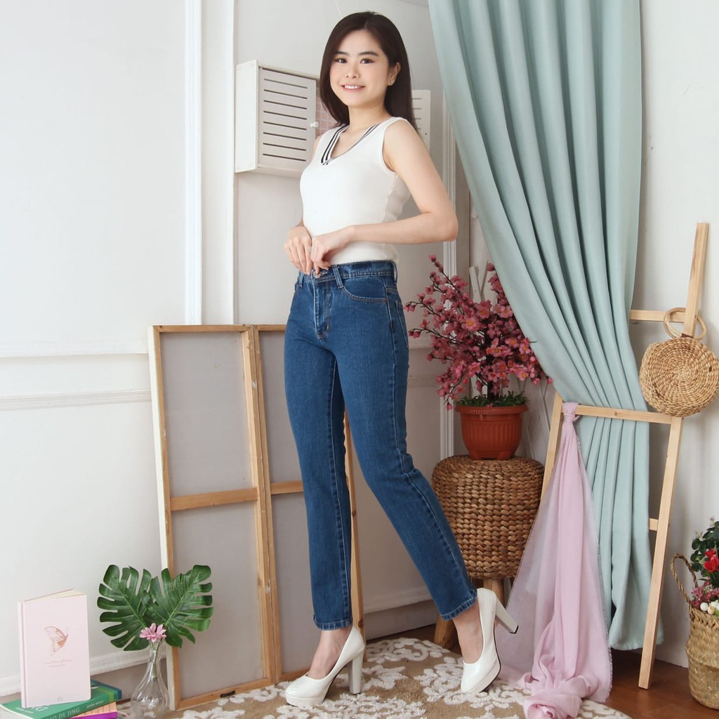 KENYAJEANS CELANA JEANS PREMIUM BOYFRIEND BIRU JEANS /NONSTREACH JEANS /STANDART JEANS /27 - 30