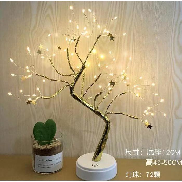 Lampu Pohon LED Lampu Tidur Tenaga Baterai/USB Lampu Hias Pohon