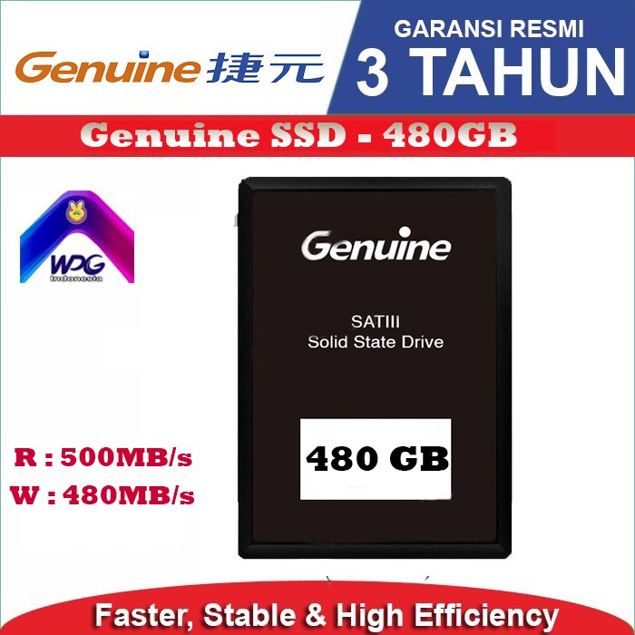 SSD Genuine 480GB 3D Nand SATA III 2.5"
