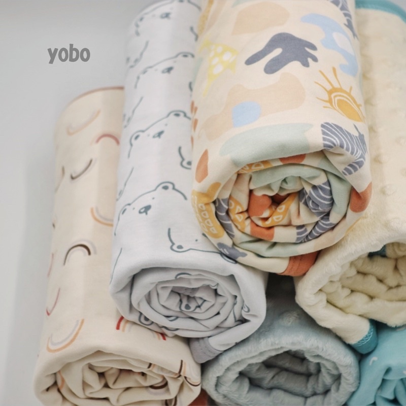 YOBO Baby Blanket (Minky/Emboss) | SELIMUT KAOS BAYI