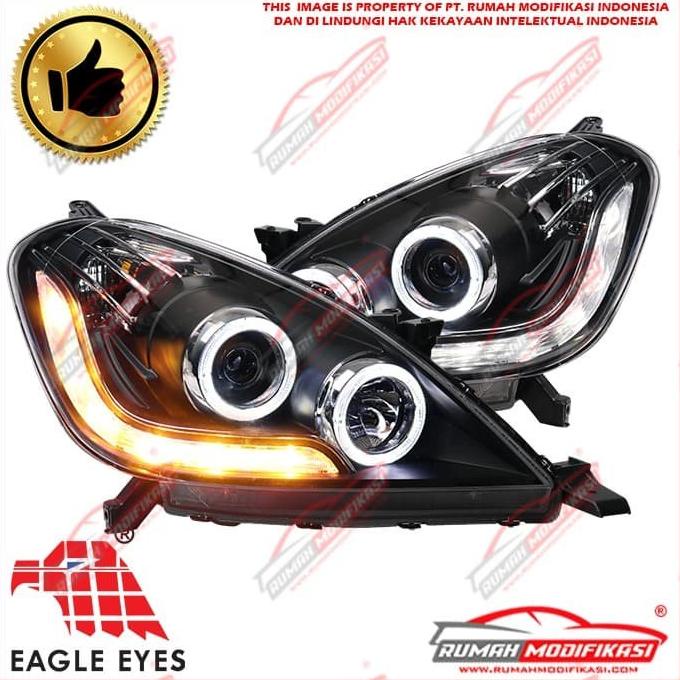HEAD LAMP - TOYOTA INNOVA 2004 - 2010 - ANGEL EYES - LED - SEQUENTIAL