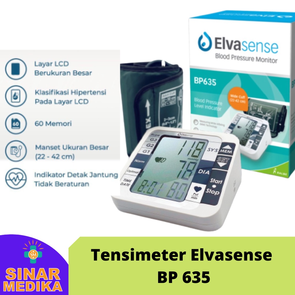 TENSIMETER ELVASENSE BP 635 . PENGUKUR TEKANAN DARAH ELVASENSE BP 635