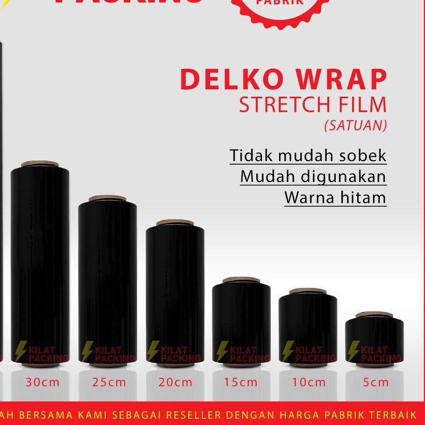 

PLASTIK WRAPPING Hitam 30CM X 250M STRETCH FILM HITAM SATUAN