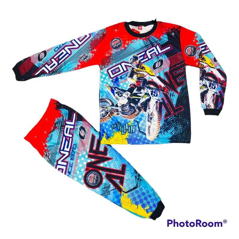 SETELAN BAJU MOTOR CROSS ANAK ANAK