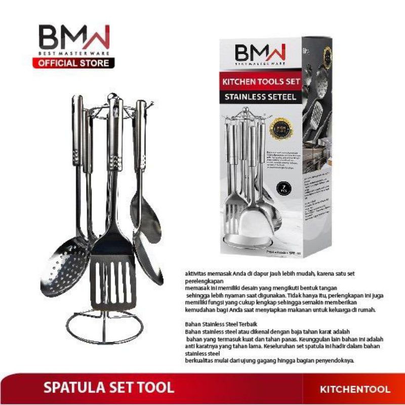 BMW-Spatula Set Stainless / Sodet Set Stainless / Sutil / Saringan Stainless