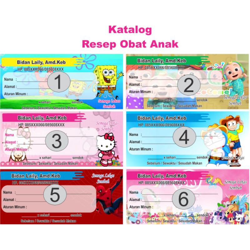 

stiker obat anak