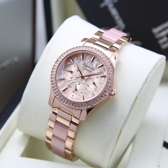 JAM TANGAN WANITA ALEXANDRE CHRISTIE AC 2932 / AC2932 ROSEGOLD PINK barang ada