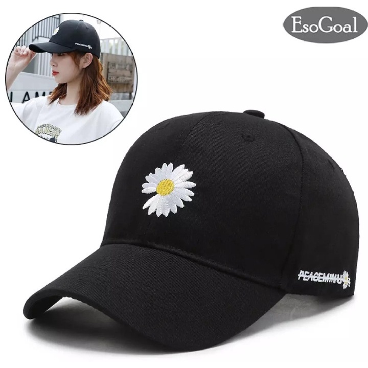 TERMURAH Topi Baseball Motif Bunga Daisy Kecil Gaya Hip Hop Untuk Wanita / Topi Bordir Bunga[COD]