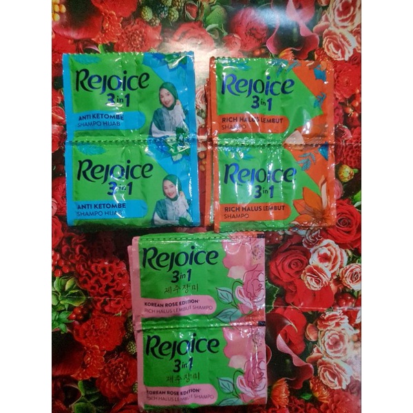 REJOICE Shampo Sachet 1000 [ Renteng 12x10 ml ]