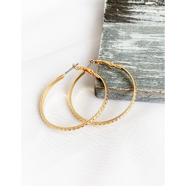 LRC Anting tusuk Fashion Alloy Circle Studs