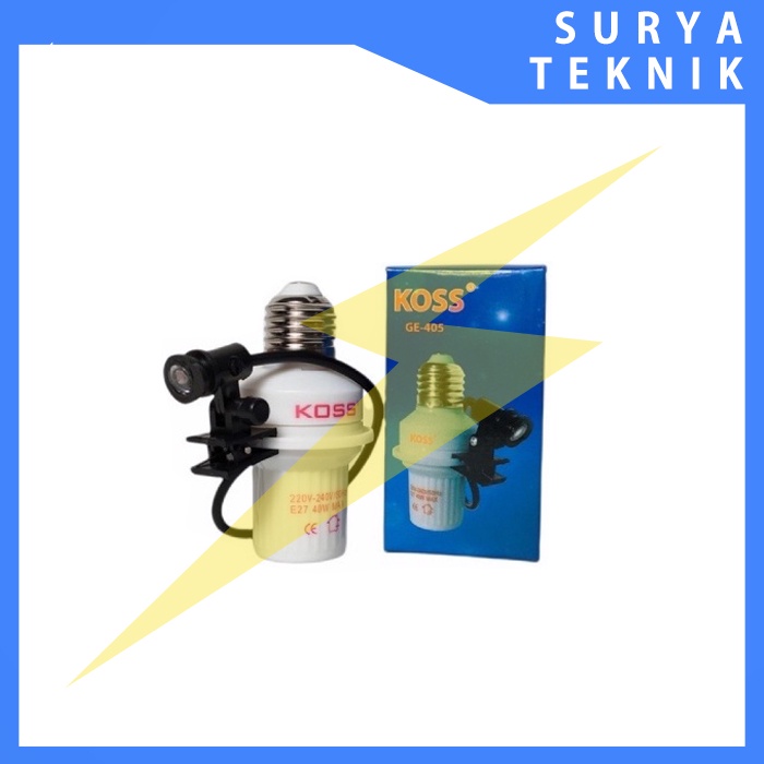 Fitting Lampu Sensor Cahaya Otomatis Untuk Segala Lampu / KOSS Fitting Lampung Sensor E27