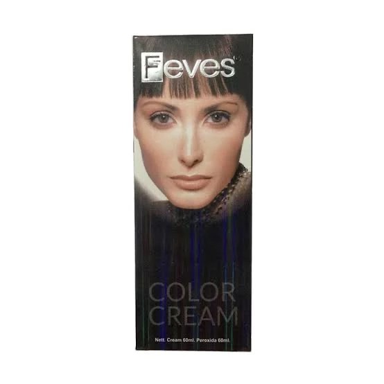 FEVES Hair Color Cream - 2.0 | 2.8 | 4.3 | 4.55 | 4.56 | 5.3 | 5.8 | 6.3 | 6.4 | 6.11 | 6.46 | 6.55 | 6.66 | 7.1 | 7.2 | 7.55 | 8.3 | 9.3 | 9.9 | 10.00 ❤ jselectiv ❤ Pewarna Rambut FEVES - ORI✔️BPOM✔️COD✔️