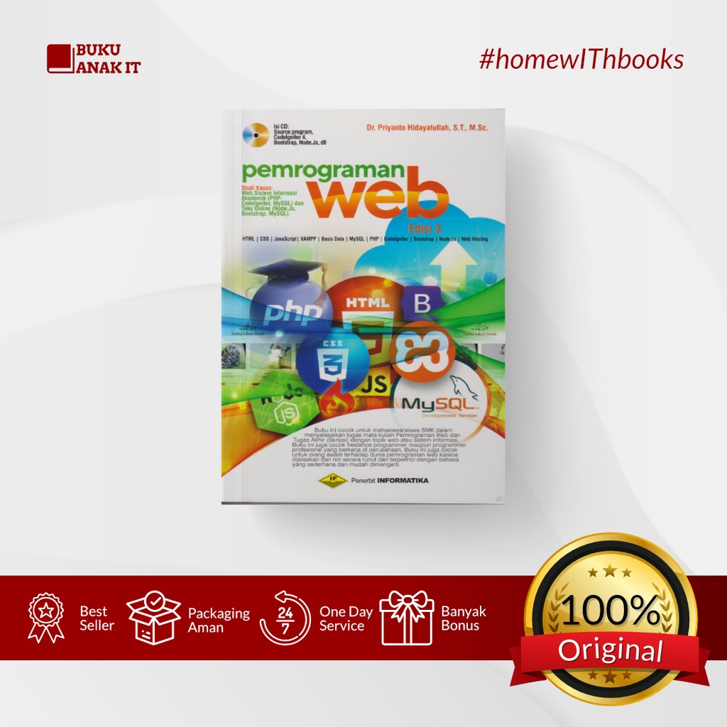 Jual BUKU BELAJAR PEMROGRAMAN WEB DARI DASAR EDISI 3 BONUS CD DAN STUDI ...
