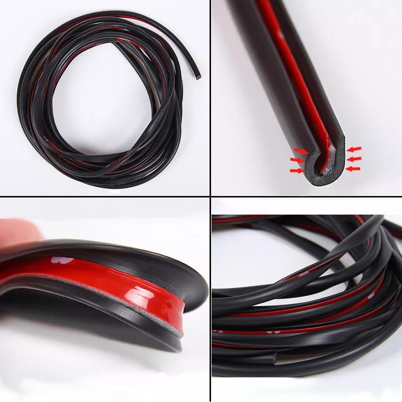 Rubber Strip Karet Pelindung Tepi Pintu Mobil Styling Anti Tabrakan 5M