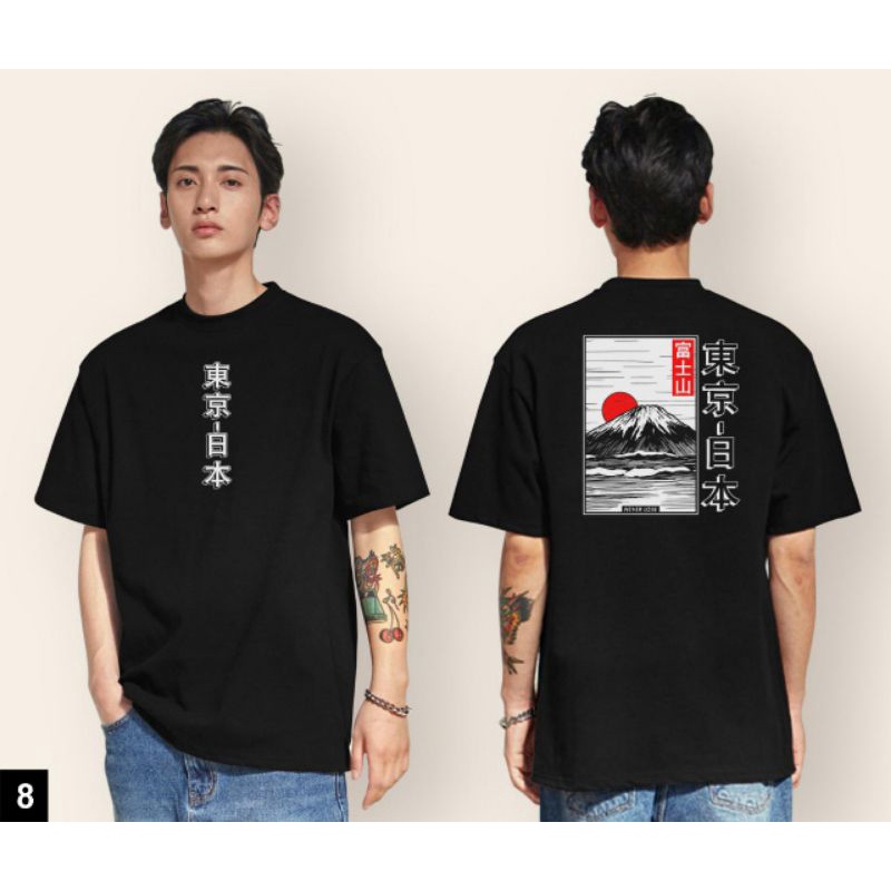 KAOS JEPANG / KAOS GUNUNG FUJI JEPANG/KAOS SAMURAI/KAOS KATA/KAOS DESIGN JEPANG