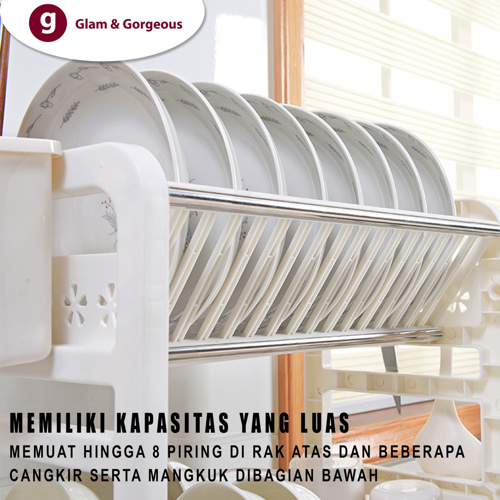 Rak Dapur Pengering Piring kokoh dan Tahan Lama - RD019