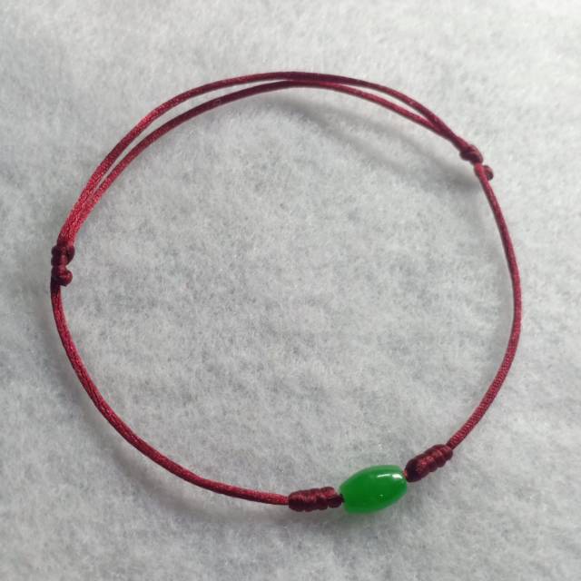 Gelang Tangan/ Kaki Wanita/ Pria Giok Hijau Asli