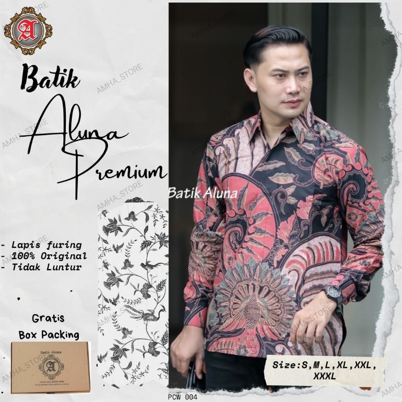 Batik Pria Lengan Panjang Baju Batik Aluna PCW 004