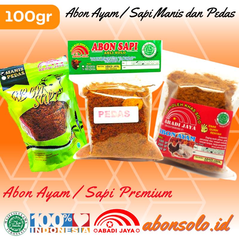 

Abon Sapi / Ayam 100gr | Kualitas Premium | Abon Abadi Jaya