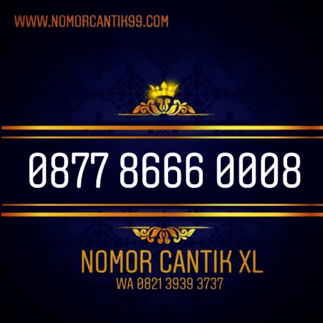 Nomor Cantik XL 0877 8666 0008 - XL Triple - Nomer Cantik XL Triple 666 000 -  Xl double Triple 000