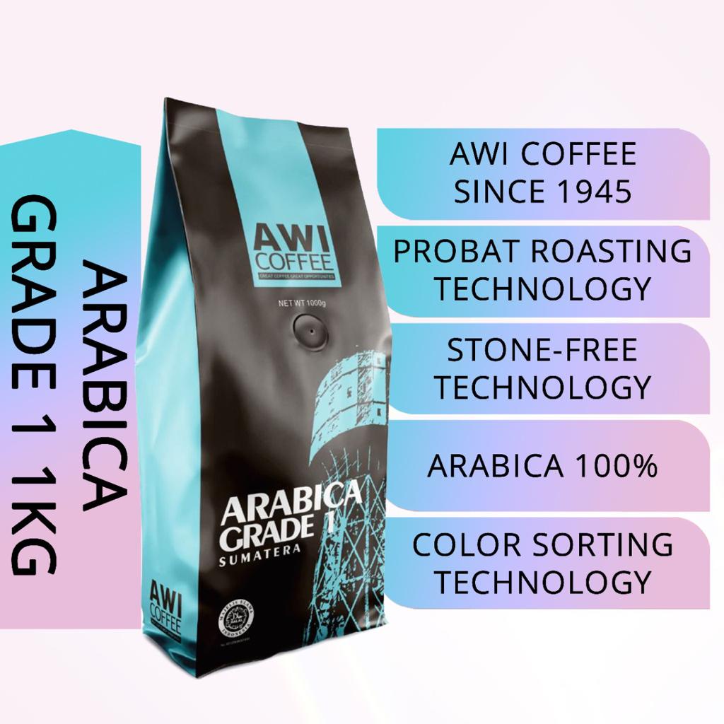 

AWI COFFEE SUMATRA ARABICA GRADE1 - 1Kg | VARIASI KOPI: BIJI/ BUBUK