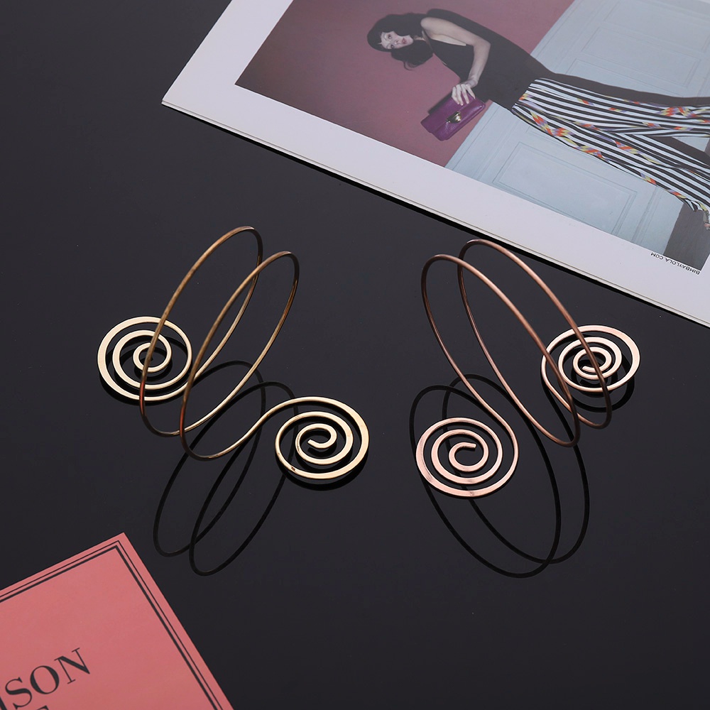 Gelang Lengan Atas Model Spiral Gaya Punk Untuk Wanita
