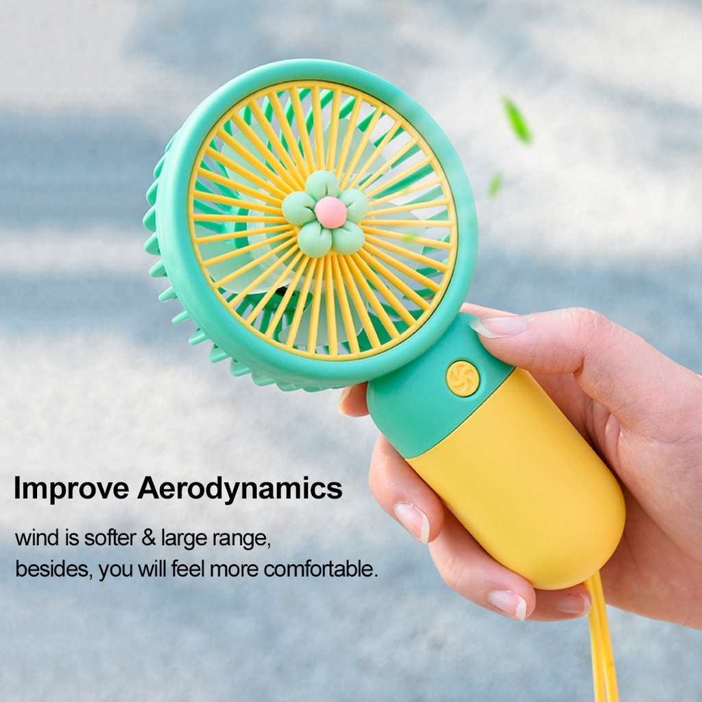 BENCO Kipas Angin Kecil Genggam Tangan Mini Fan Cute Portable USB Charge