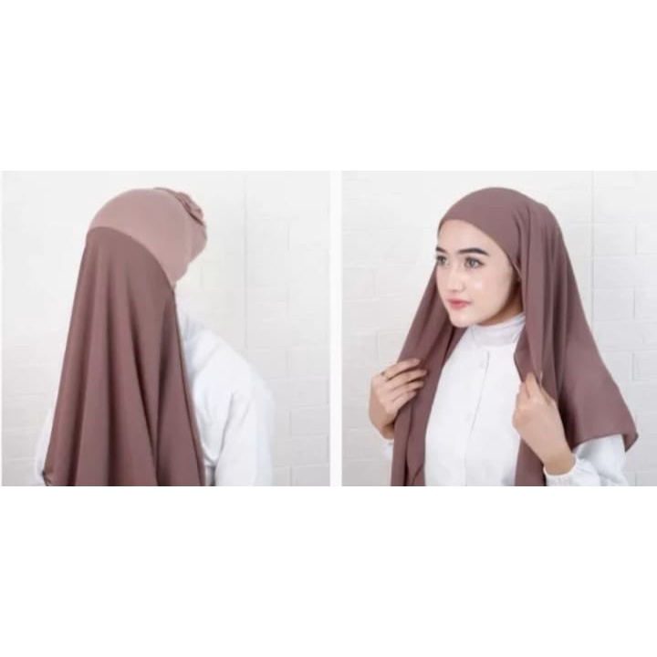 PASHMINA INSTAN INNER 2IN1/ HIjab /Jilbab /Kerudung Ciput Bahan Ceruty BabyDoll Trend Harga Termurah