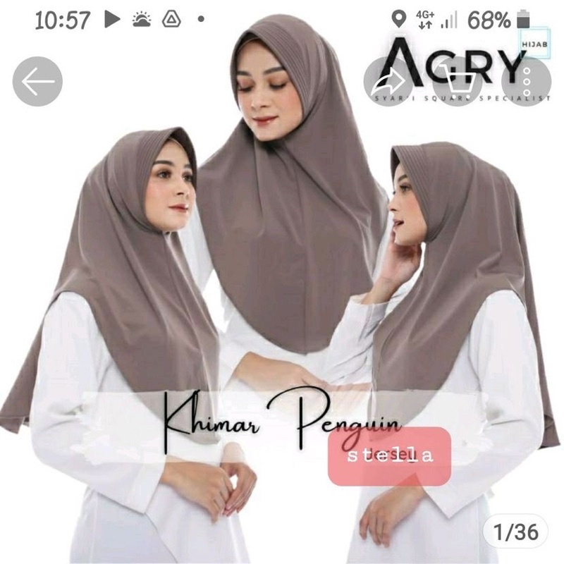 HIJAB JILBAB BERGO PED PINGUIN UKURAN L Dan XL