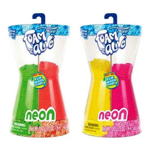 Foam Alive Neon 100 Gram Hourglass Jam Pasir Mainan Busa Anak