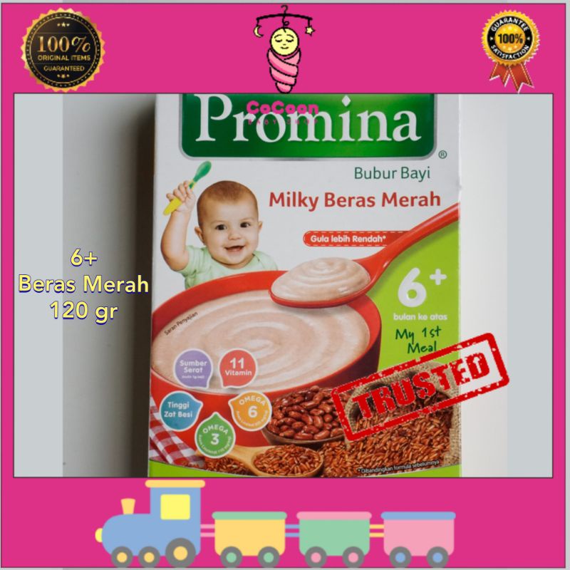 Bubur Bayi Promina Milky Beras Merah 6 Bulan Ke atas 120 gr