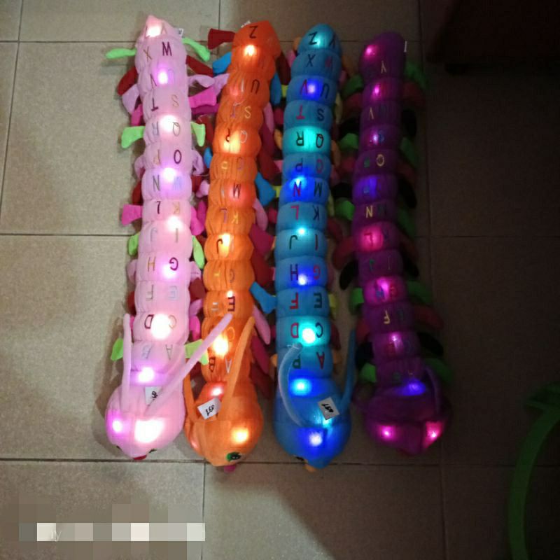 Boneka Ulat Lilit LAMPU LED P=80cm Boneka Anak Hadiah Anak Kado Anak Boneka Ultah Kado Ultah Hadiah Ultah Boneka unik