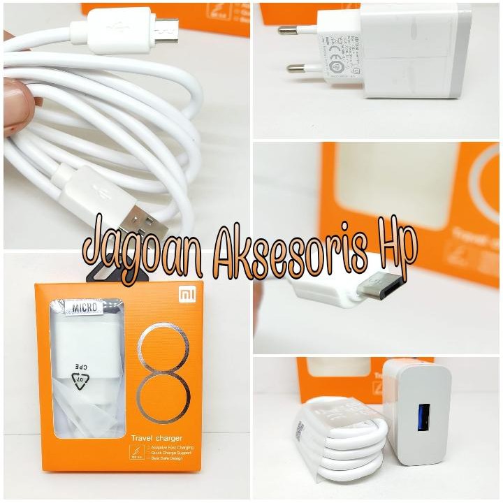 Charger REDMI 8 Kabel Data Micro Type C Quick Charge 3A Travel Adapter Fast Charge