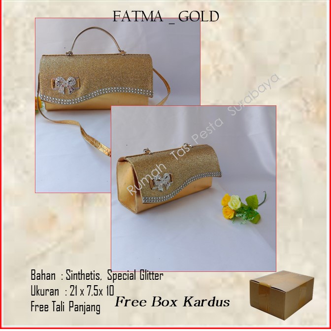 Tas Clutch,Tas Seserahan,Tas Souvenir,FATMA _ GOLD